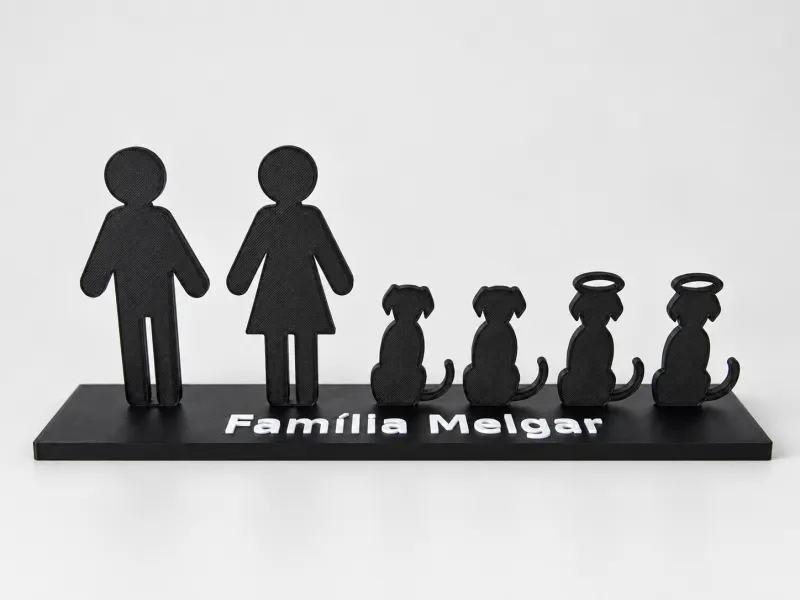 Placa decorativa Família