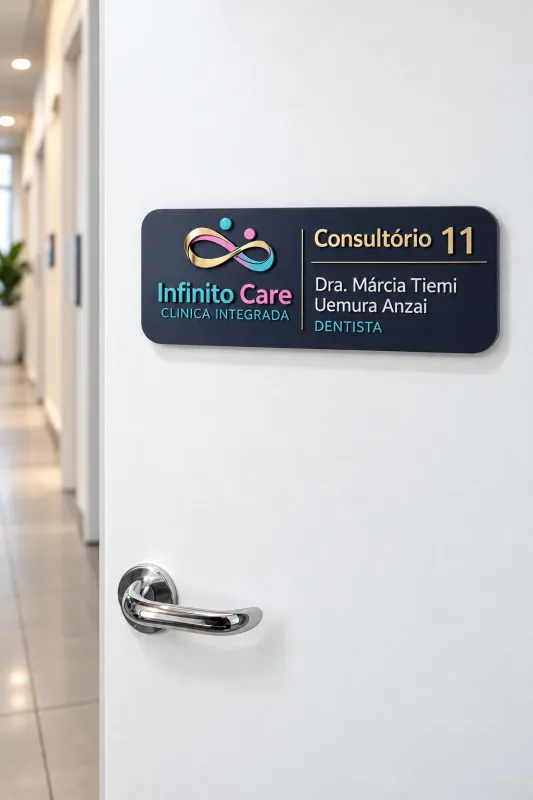 Placas de Identificação 3D para Consultórios e Salas Comerciais