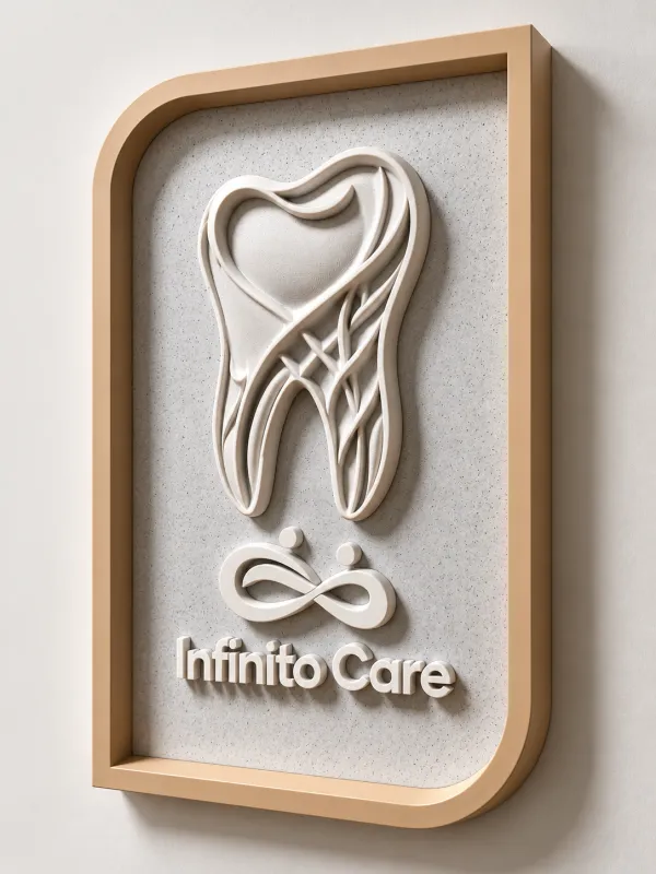 Quadro 3D Personalizado para Consultório – Identidade em Relevo